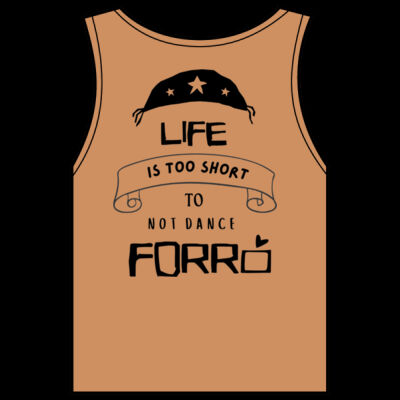 Women's Sunday Singlet - Black - Life is too short to not dance Forró Thumbnail