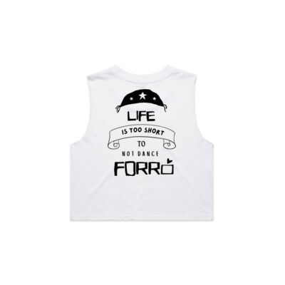 Women's Crop Tank - Black - Life is too short to not dance Forró Thumbnail