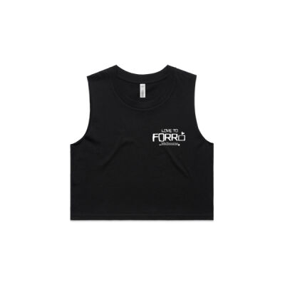 Women's Crop Tank - White logo Thumbnail