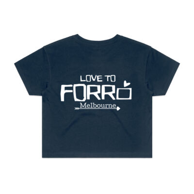 Women's Crop Tee - White logo Thumbnail