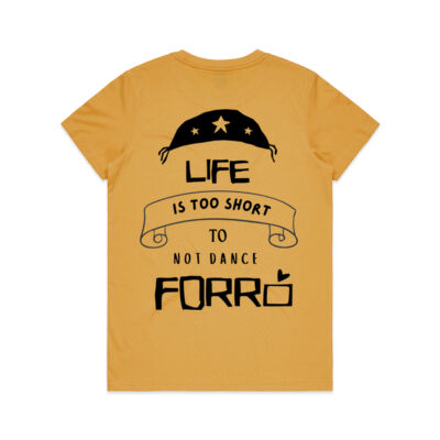 Women's Maple Tee - Black - Life is too shorte to not dance Forró Thumbnail