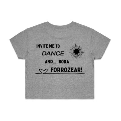 Women's Crop Tee - Black - Invite me to Dance Thumbnail