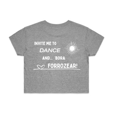 Women's Crop Tee - White - Invite me to Dance Thumbnail